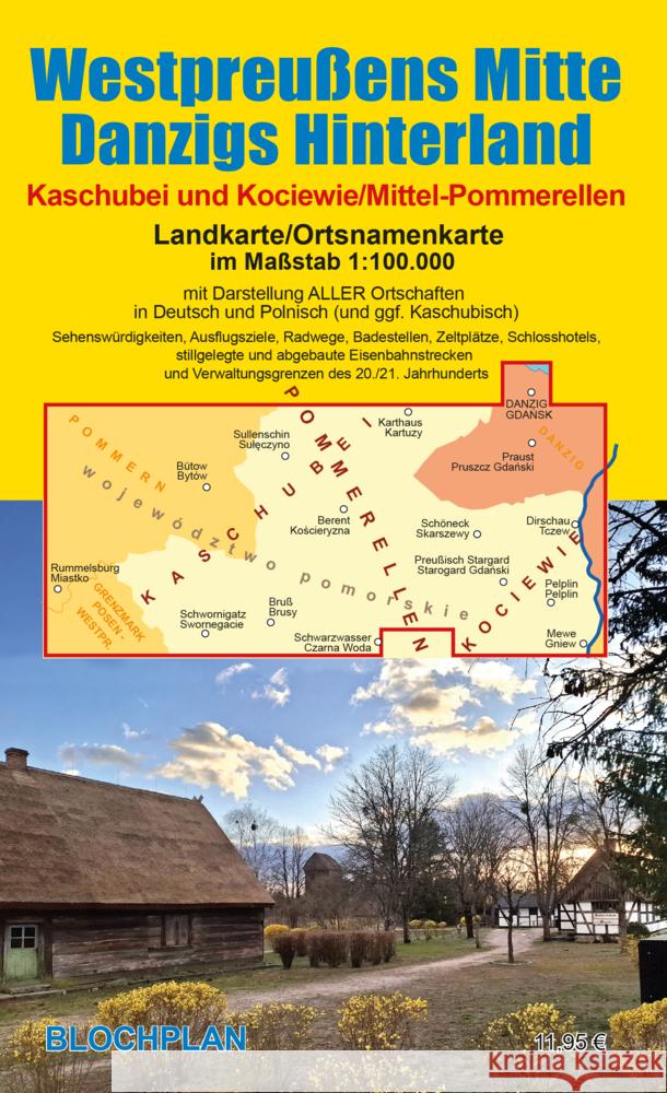 Landkarte Westpreußens Mitte/Danzigs Hinterland Bloch, Dirk 9783982525273 Blochplan - książka