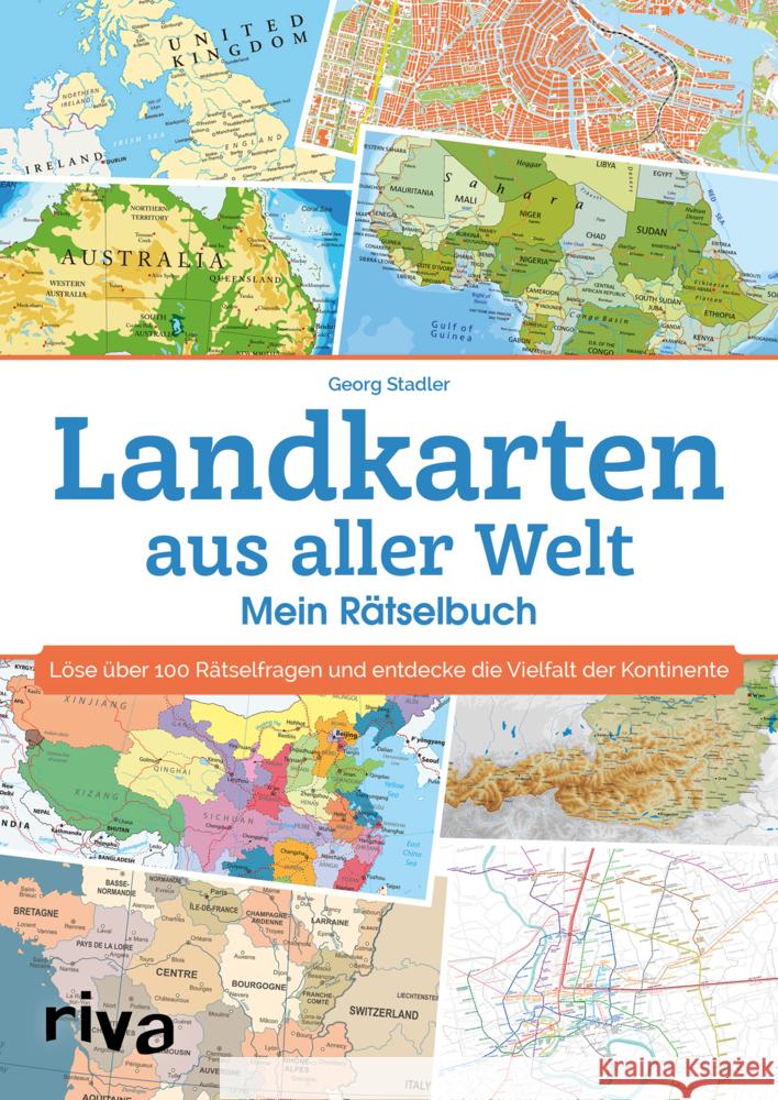 Landkarten aus aller Welt - Mein Rätselbuch Stadler, Georg 9783742322265 Riva - książka