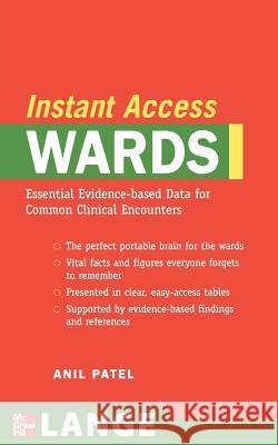 Lange Instant Access Wards Patel, Anil 9780071471657 McGraw-Hill Professional Publishing - książka