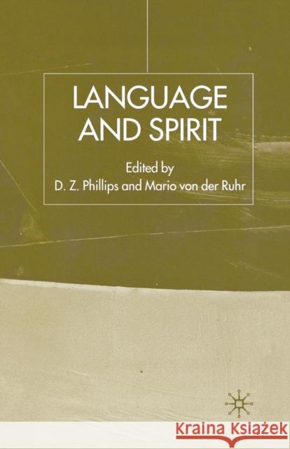 Language and Spirit D. Phillips M. Von Der Ruhr Mario Vo 9781349514045 Palgrave MacMillan - książka