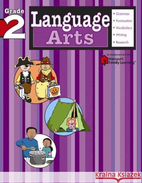 Language Arts: Grade 2 (Flash Kids Harcourt Family Learning)  9781411404106 Spark - książka