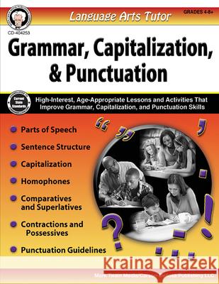 Language Arts Tutor: Grammar, Capitalization, and Punctuation, Grades 4 - 8 Cindy Barden 9781622236329 Mark Twain Media - książka