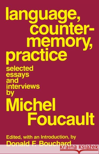 Language, Counter-Memory, Practice Michel Foucault 9780801409790 Cornell University Press - książka