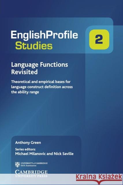 Language Functions Revisited Green, Anthony 9780521184991 Cambridge University Press - książka