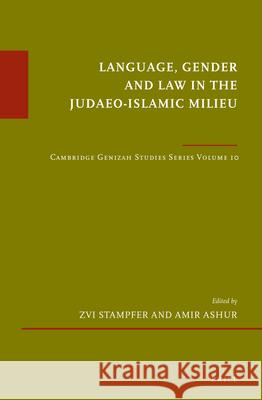 Language, Gender and Law in the Judaeo-Islamic Milieu: Cambridge Genizah Studies Series, Volume 10 Stampfer 9789004422162 Brill - książka