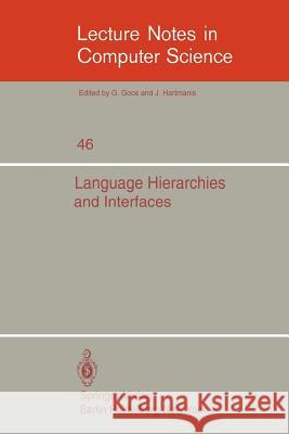 Language Hierarchies and Interfaces: International Summer School Bauer, F. L. 9783540079941 Springer - książka
