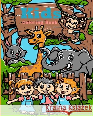 Large Print Color Kids Coloring Book: Jungle Animals and Great Gift for Boys & Girls, Ages 4-8 Treeda Press 9781679740244 Independently Published - książka