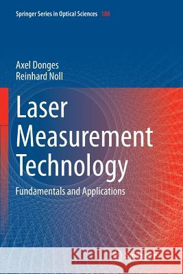 Laser Measurement Technology: Fundamentals and Applications Donges, Axel 9783662523582 Springer - książka