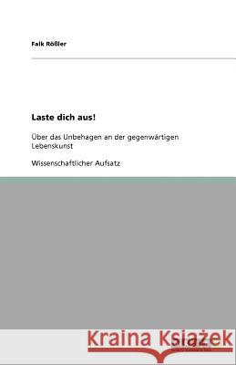 Laste dich aus! Falk R 9783640995929 Grin Verlag - książka