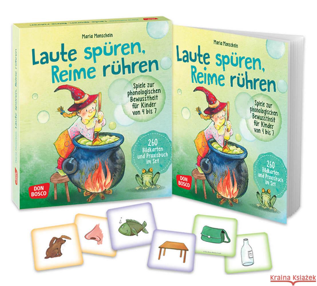 Laute spüren, Reime rühren. Spiele zur phonologischen Bewusstheit für Kinder von 4 bis 7 Monschein, Maria 9783769825640 Don Bosco Medien - książka