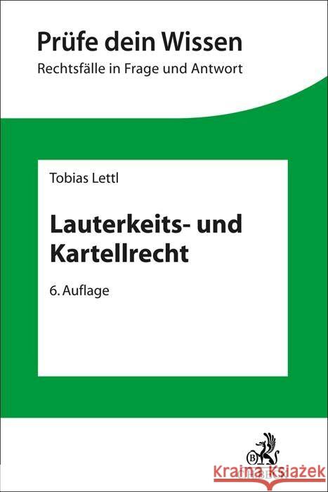 Lauterkeits- und Kartellrecht Schwintowski, Hans-Peter, Lettl, Tobias 9783406803802 Beck Juristischer Verlag - książka