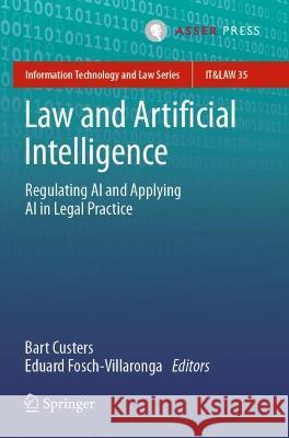 Law and Artificial Intelligence  9789462655256 T.M.C. Asser Press - książka