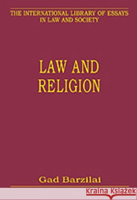 Law and Religion Gad Barzilai   9780754624943 Ashgate Publishing Limited - książka