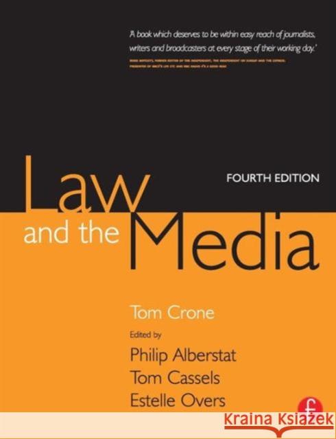 Law and the Media Tom Crone 9780240516295  - książka