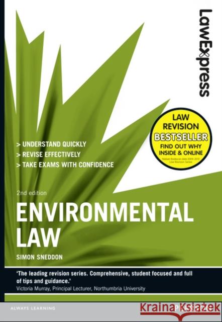 Law Express: Environmental Law Simon Sneddon 9781292012919 Pearson Education Limited - książka