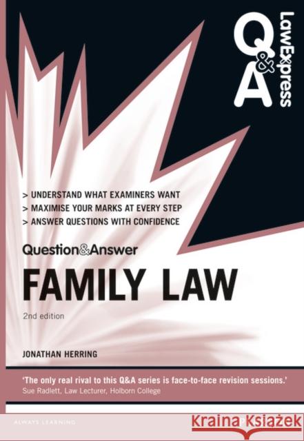 Law Express Question and Answer: Family Law Jonathan Herring 9780273783633  - książka