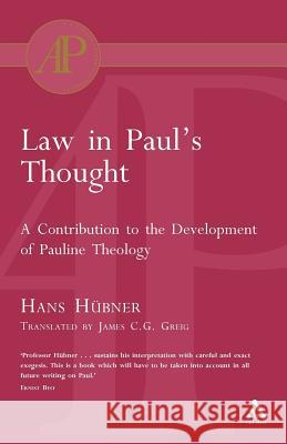 Law in Paul's Thought Hans Hubner 9780567080592  - książka