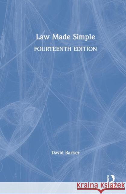 Law Made Simple David Barker 9781138488892 Routledge - książka