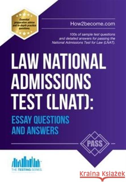 Law National Admissions Test (LNAT): Essay Questions and Answers How2Become 9781910602812 How2become Ltd - książka