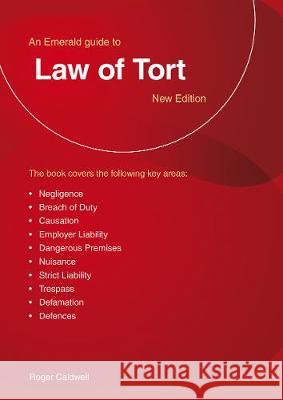 Law Of Tort Roger Caldwell 9781847167347 Emerald Publishing - książka