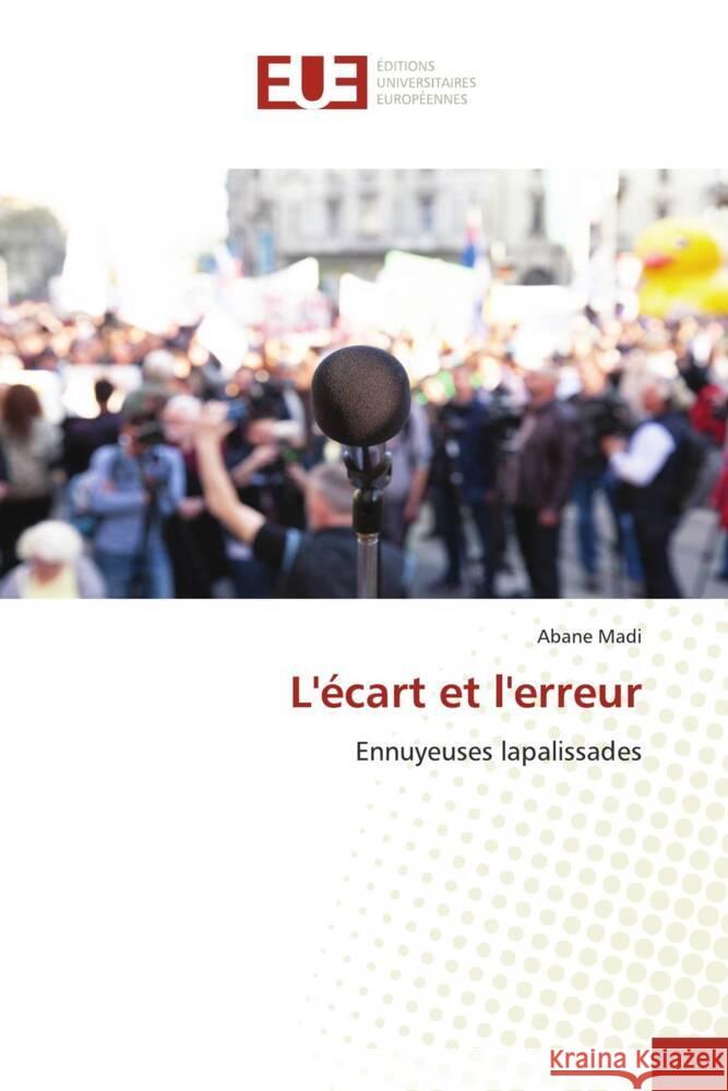 L'écart et l'erreur Madi, Abane 9786139518265 Éditions universitaires européennes - książka