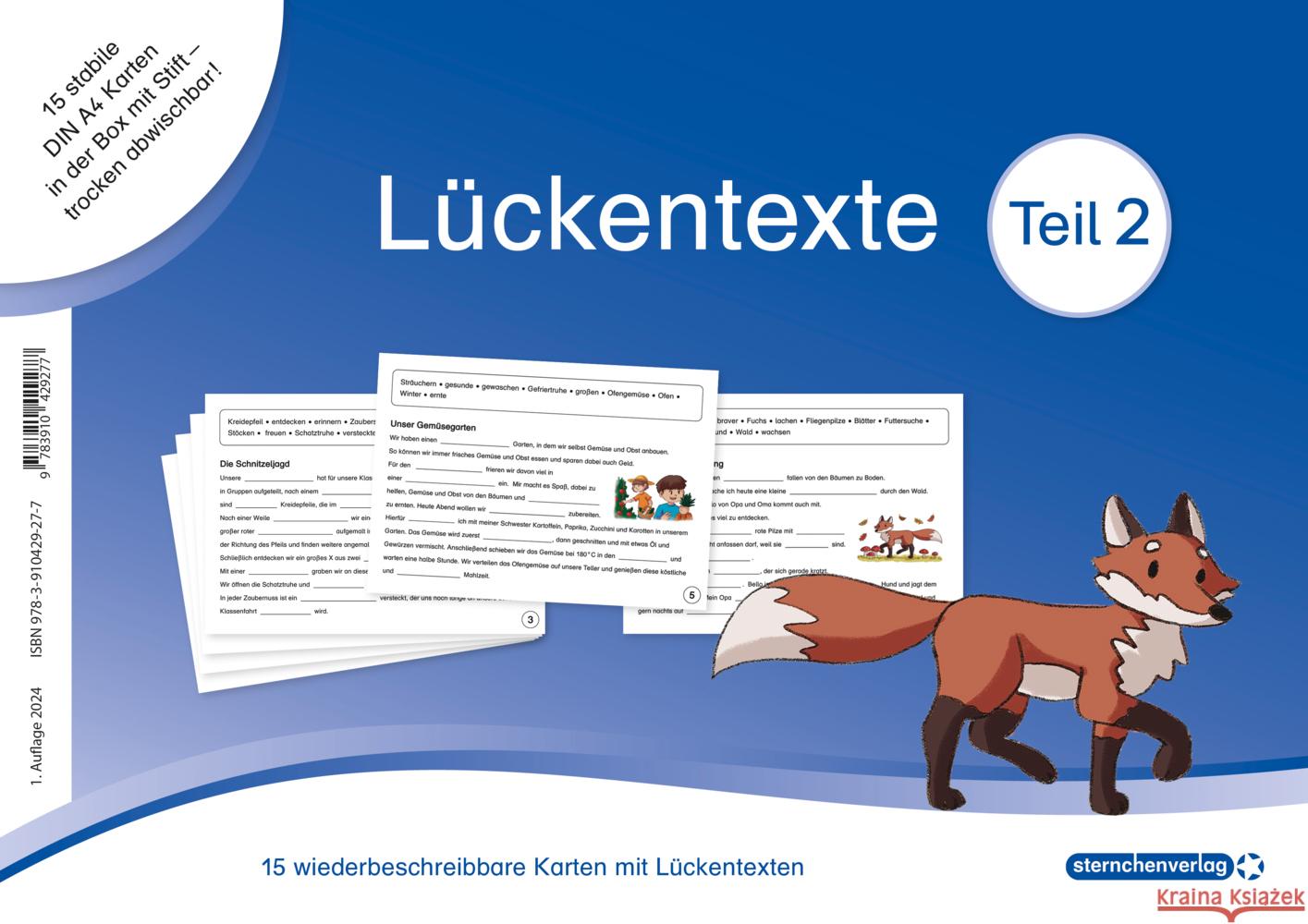 Lückentexte Teil 2 - Bildergeschichten sternchenverlag GmbH, Langhans, Katrin 9783910429277 Sternchenverlag - książka