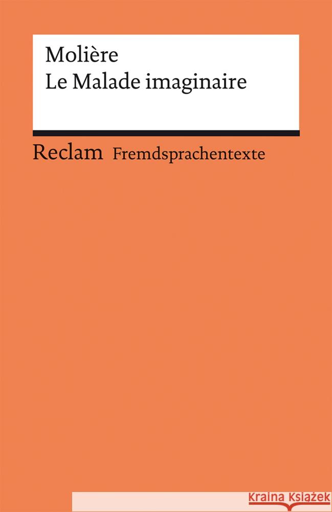 Le Malade imaginaire Molière 9783150145036 Reclam, Ditzingen - książka