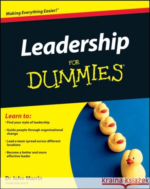 Leadership For Dummies John Marrin 9780470972113  - książka