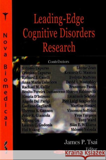 Leading-Edge Cognitive Disorders Research James P Tsai 9781600218439 Nova Science Publishers Inc - książka