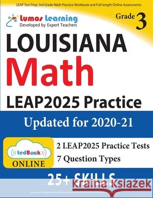 LEAP Test Prep: 3rd Grade Math Practice Workbook and Full-length Online Assessments: LEAP Study Guide Lumos Learning 9781087924847 Indy Pub - książka