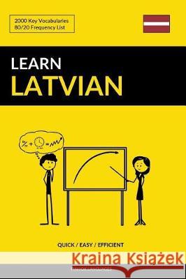 Learn Latvian - Quick / Easy / Efficient: 2000 Key Vocabularies Pinhok Languages 9781090271280 Independently Published - książka