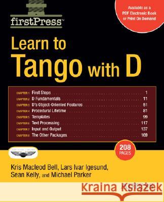 Learn to Tango with D Kris Bell Lars Ivar Igesund Sean Kelly 9781590599600 Apress - książka