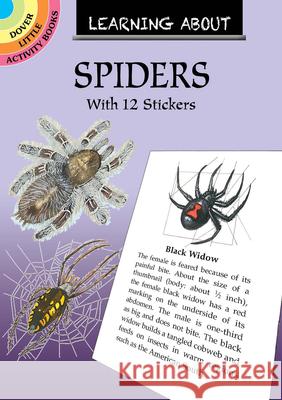 Learning About Spiders: With 12 Stickers Jan Sovak 9780486837154 Dover Publications - książka