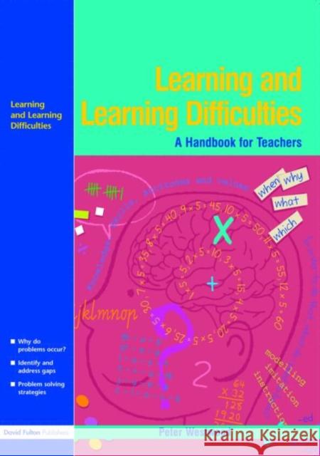 Learning and Learning Difficulties: Approaches to Teaching and Assessment Westwood, Peter 9781843121954 TAYLOR & FRANCIS LTD - książka