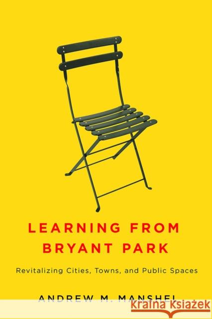 Learning from Bryant Park: Revitalizing Cities, Towns, and Public Spaces Andrew M. Manshel 9781978802438 Rutgers University Press - książka