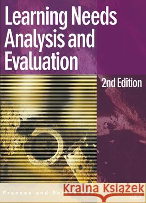 Learning Needs Analysis and Evaluation Roland Bee 9780852929674  - książka