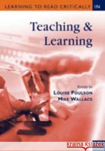 Learning to Read Critically in Teaching and Learning Mike Wallace Louise Poulson 9780761947974 Sage Publications - książka