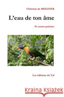 L'eau de ton âme: Les éditions du Val De Moliner, Christian 9781521856154 Independently Published - książka