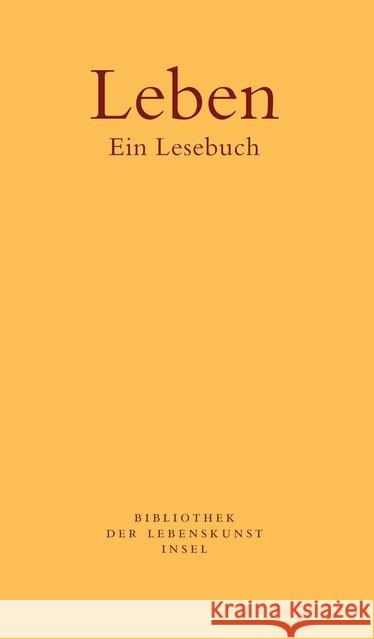 Leben : Ein Lesebuch  9783458240891 Insel Verlag - książka