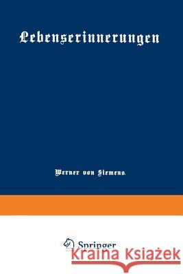 Lebenserinnerungen Werner Vo 9783662356913 Springer - książka