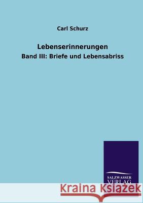 Lebenserinnerungen Carl Schurz 9783846031773 Salzwasser-Verlag Gmbh - książka