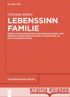 Lebenssinn Familie Rebert, Christian 9783110674712 de Gruyter - książka