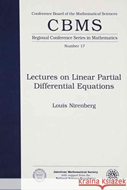 Lectures on Linear Partial Differential Equations Louis Nirenberg 9780821816677 Eurospan - książka