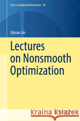 Lectures on Nonsmooth Optimization Qinian Jin 9783031914164 Springer - książka