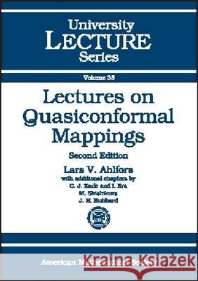 Lectures on Quasiconformal Mappings Lars V. Ahlfors 9780821836446 AMERICAN MATHEMATICAL SOCIETY - książka