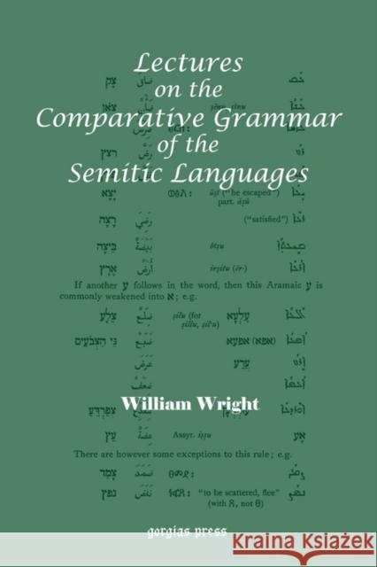 Lectures on the Comparative Grammar of the Semitic Languages Wright, William 9781931956123 Gorgias Press - książka