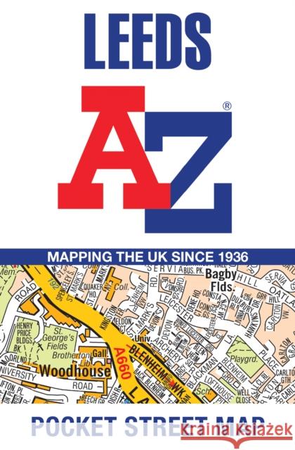 Leeds A-Z Pocket Street Map A-Z Maps 9780008657420 HarperCollins Publishers - książka