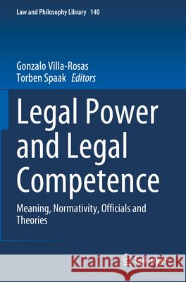 Legal Power and Legal Competence  9783031285578 Springer International Publishing - książka