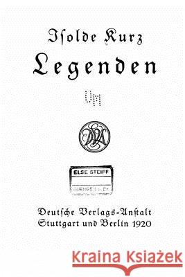 Legenden Isolde Kurz 9781522794103 Createspace Independent Publishing Platform - książka