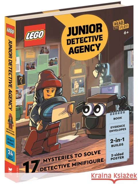 LEGO® Books: Junior Detective Agency (with detective minifigure, dog mini-build, 2-sided poster, play scene, evidence envelopes and LEGO elements) Buster Books 9781837250134 Michael O'Mara Books Ltd - książka
